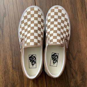 Vans Checkerboard Slip Ons - Women’s 7 - Boys 5.5